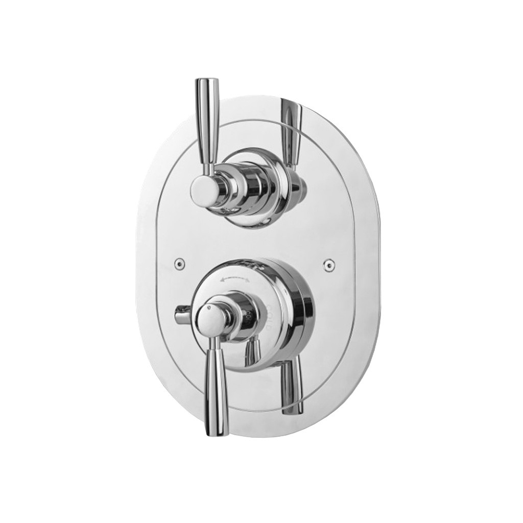 An image of Perrin & Rowe 5855 Concealed Thermostatic Shower Valve, Lever Handles